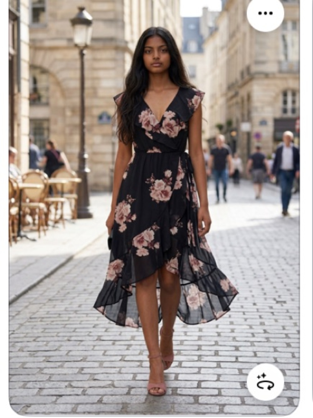 Soprano Floral Ruffle Cap sleeve dress
